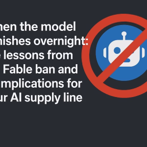 When the model vanishes overnight: the lessons from the Fable ban and its implications for your AI supply line